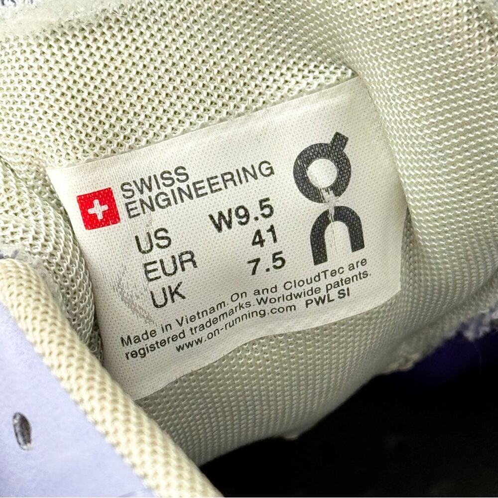 On Running Cloud X Lavender Ice Road Running Walking Sneakers Women’s Size 9.5 - Picture 7 of 8
